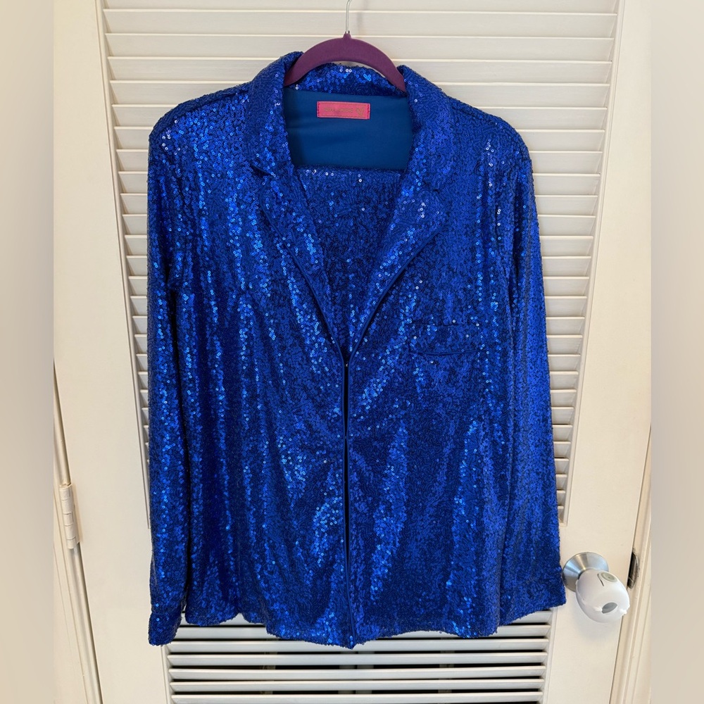 NEW! Sapphire Sequin Women's Pantsuit
